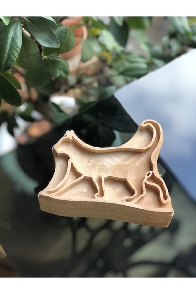 Hayat Ağacı Atölyesi Walking Cat Linden Wood Printing Mold