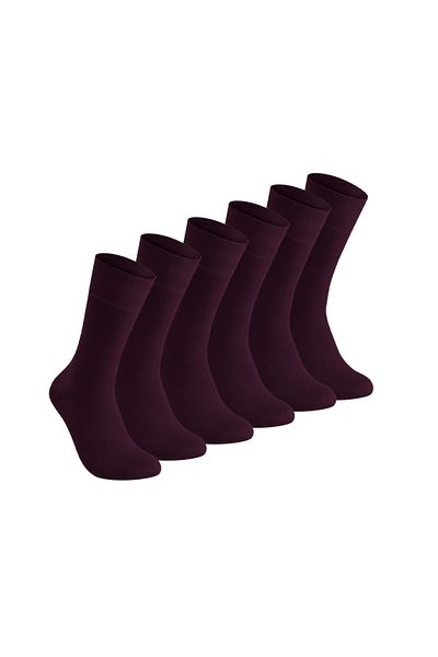 Elchee wear Vegan And Organic Bamboo Unisex Socket Claret Red Socks Pack of 6