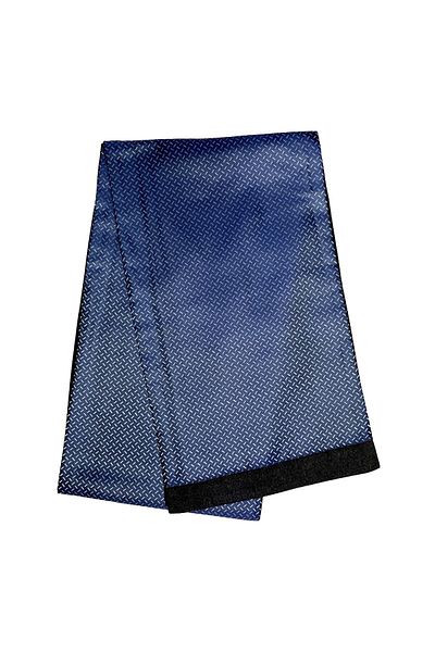BIES Navy Blue White Line Phosphor Satin Λεπτή υφή κασμίρι Μαλακό χειμωνιάτικο μαντήλι νέας γενιάς Κασκόλ-δώρο