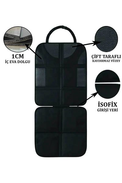 RevuBaby Eva Padded Car Seat Protection Pad - Front and Rear Cushion Compatible with All Vehicles