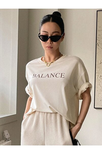 OVER HEAD Γυναικείο μπλουζάκι με στάμπα White Balance Oversized