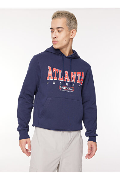 Jack & Jones Kapüşon Yaka Lacivert Erkek Sweatshırt 12261178_JORBIG SWEAT HOO...