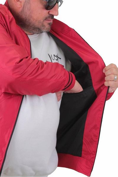 Starbattal Plus Size Basic Pilot Coat 23823 RED