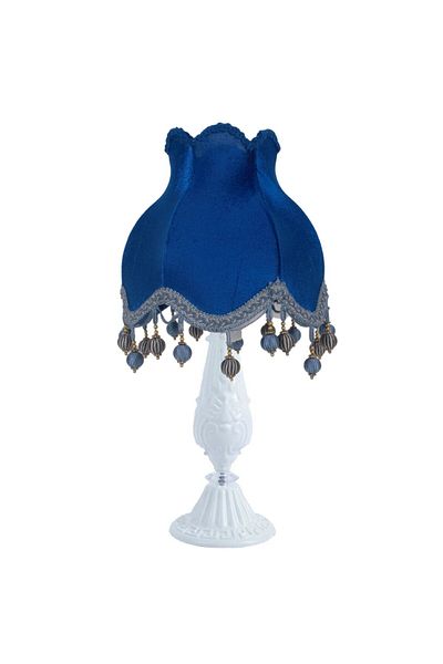 Dekovien Vintage Velvet Night Bird Model with White Metal Legs - 30x50cm AB0755