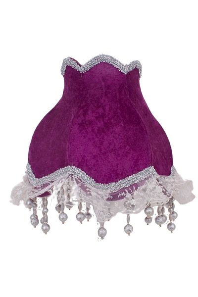 Dekovien Metal Pearled Plum Korean Velvet Lampshade Base - 30X50cm AB0760