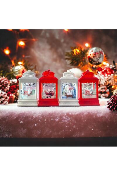 Genel Markalar VIP HEDİYE 4 ADET IŞIKLI NOEL BABA GEYİK KARDAN ADAM ARABA YIL...