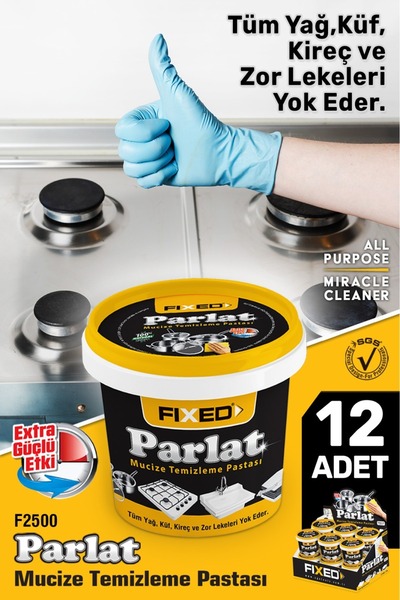 FIXED Sgs Parlat Çok Amaçlı Mucize Temizleyici Pasta Yağ Küf Kireç Çözücü (12 ADET) F2500-12