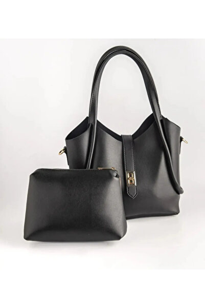 MELCOS Women's Lock Closure Detailed Crossbody Shoulder Bag with Makeup Bag (...