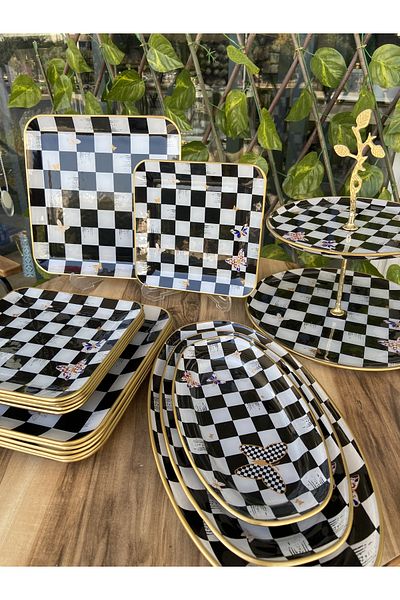 GÜRCÜGLASS طقم الإفطار 17 قطعة مربع