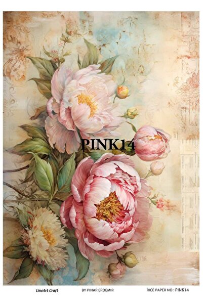 LİNEART Pirinç Dekopaj Kağıdı No:PINK14- 29X42cm