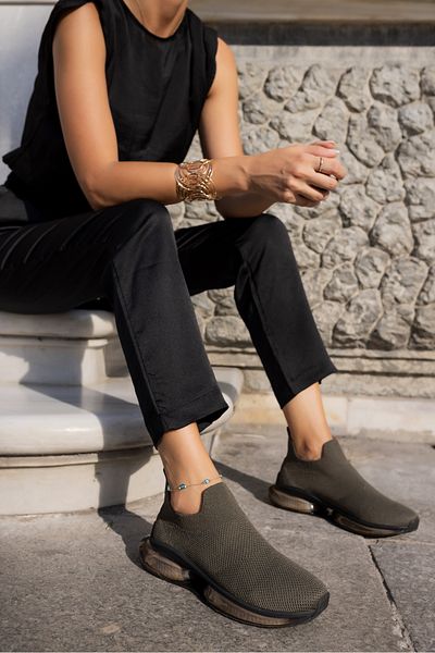 ANGELİNA JONES TENIS KİAHH KAKI TRIKO PENTRU FEMEI