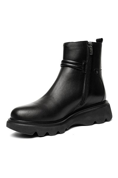 Greyder 3K2Db33060 Flat Ankle Δερμάτινες Μαύρες Γυναικείες Μπότες