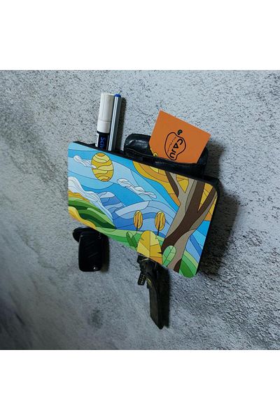 CajuArt Picture Themed Modern Decorative Wall Hanger - Keychain with Compartments
