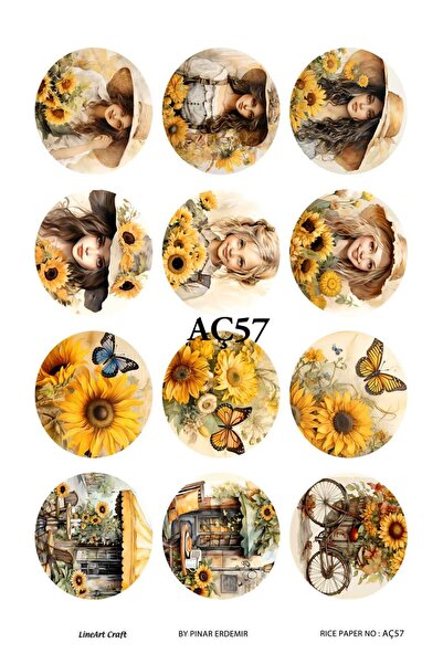 LİNEART ورق ديكوباج نحاسي رقم: ACC57 - 29X42 سم