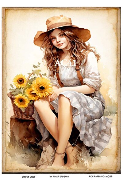 LİNEART ورق ديكوباج نحاسي - موديل AÇ41، 29x42 سم