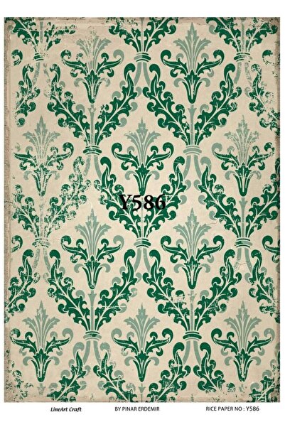 LİNEART Yılbaşı Deseni Pirinç Dekopaj Kağıdı No:YILBAŞI586- 29X42cm