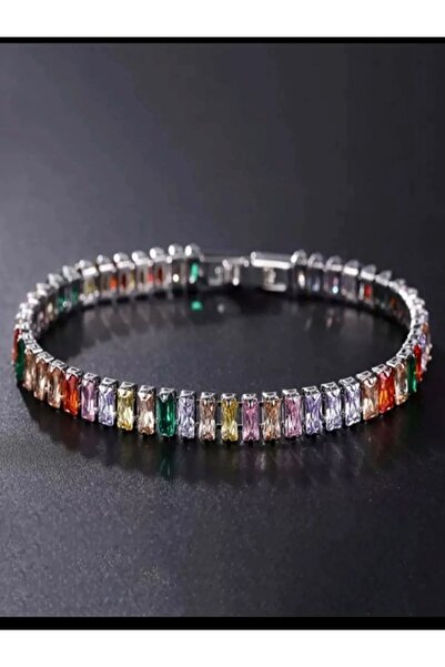 Kashpanya colorful baguette waterway gold bracelet