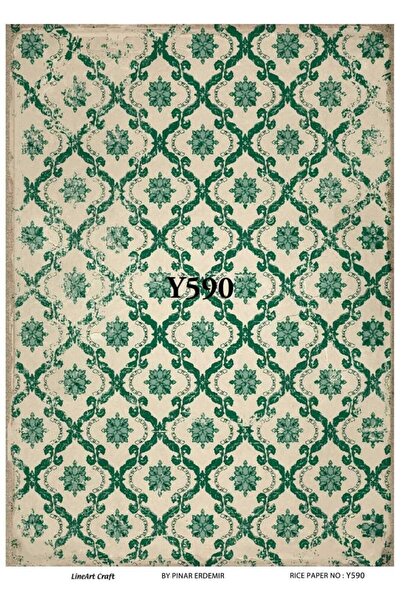 LİNEART Yılbaşı Deseni Pirinç Dekopaj Kağıdı No:YILBAŞI590- 29X42cm