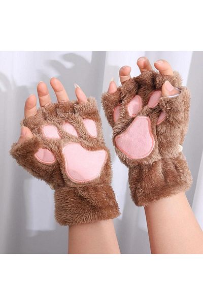 DEEFWEAR Καφέ Χρώμα Paw Figured Gloves -mingalondon