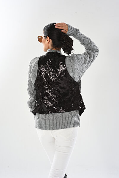 Calidi Glacies Vest Glossy Sequin Black