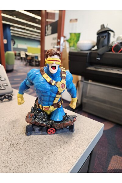 TuransoyCraft X-Men Cyclops Boyalı Büst Marvel Scott Summers Büst 13CM
