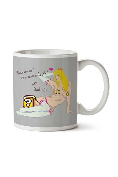 ART HEDİYE كوب Pin Up Princess Peach Super Mario Bros مطبوع على الجانبين