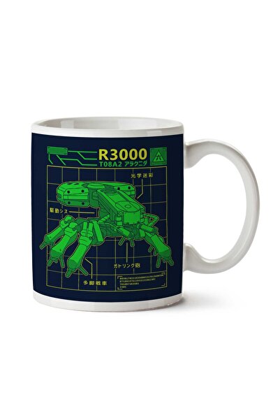 ART HEDİYE كوب مطبوع على الجانبين من One Shell R3000 Robot Database Ghost