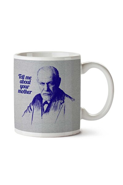 ART HEDİYE كوب مطبوع عليه وجهين من Tell Me About Your Mother Sigmund Freud