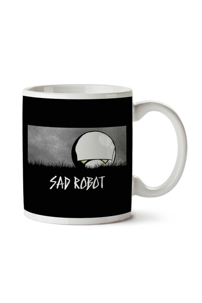 ART HEDİYE كوب كوب مطبوع على الجانبين من The Sad Robot Marvin Hitchhiker Guid...
