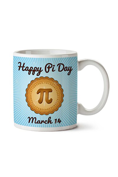 ART HEDİYE Happy Pi Day Mart 14 Two Sided Printed Mug