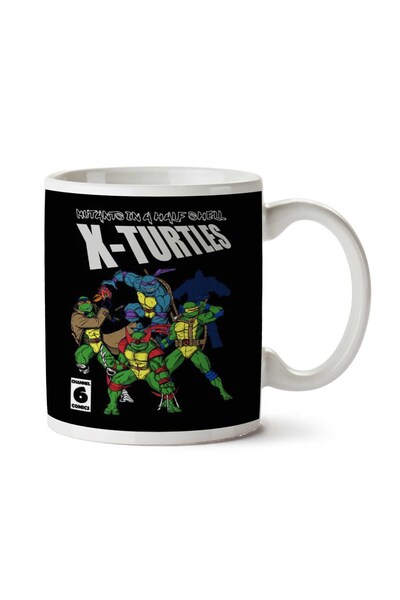 ART HEDİYE كوب Mutants In A Half Shell X Turtles TMNT X للرجال مطبوع على الجا...