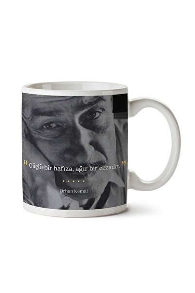 ART HEDİYE كوب مطبوع عليه ذاكرة قوية من Orhan Kemal على الجانبين