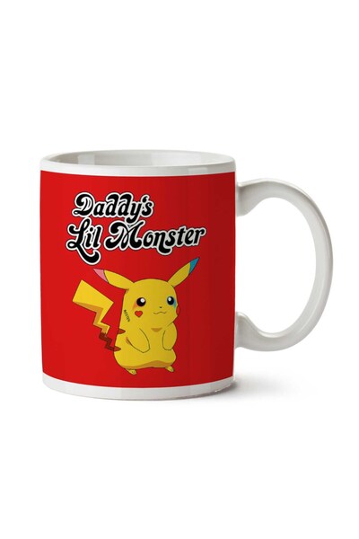 ART HEDİYE كوب Pokemon Daddys Little Monster Pikachu Harley Quinn Suicide Squ...