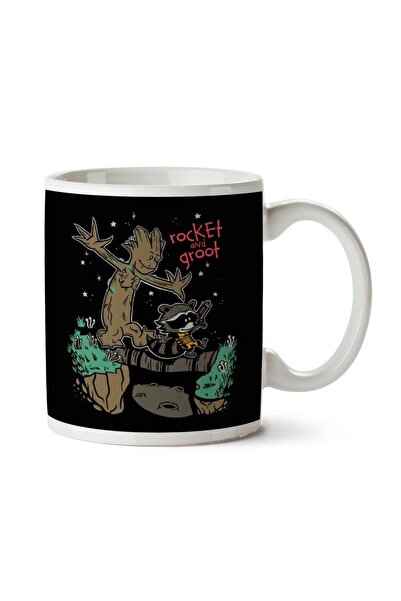ART HEDİYE Guardians Of The Galaxy Rocket And Groot Two Sided Printed Mug