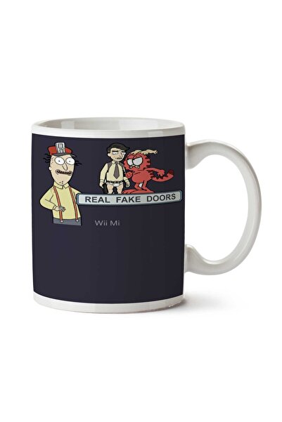 ART HEDİYE كوب مطبوع على الجانبين من Real Fake Doors