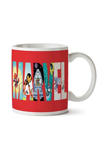 ART HEDİYE كوب مارفل هيروز كابتن أمريكا آيرون مان هالك مطبوع على الجانبين