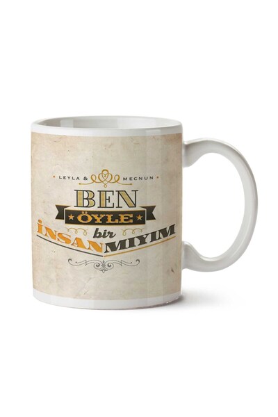 ART HEDİYE كوب ليلى ومغناطيس أنا هكذا رجل مطبوع على الجانبين