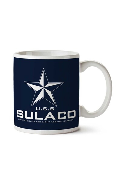 ART HEDİYE كوب USS Star Sulaco Aliens مطبوع على الجانبين