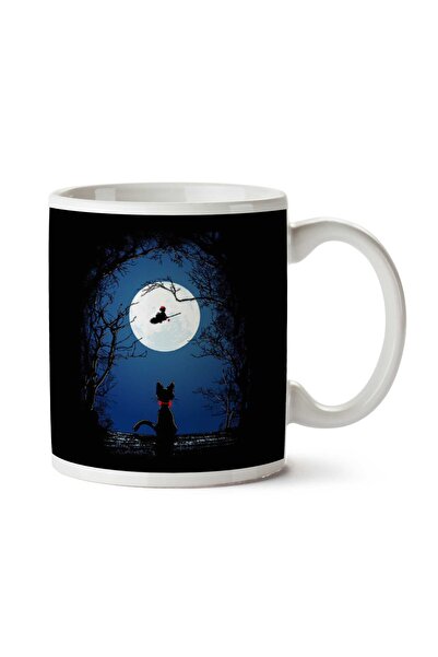 ART HEDİYE كوب Airmail Kikis Delivery Service Moon Silhouette مطبوع على الجانبين
