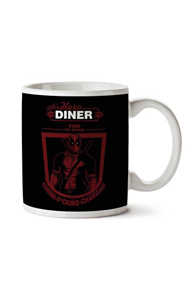 ART HEDİYE كوب Wades Hero Dinner Deadpool Chimichangas مطبوع على الجانبين