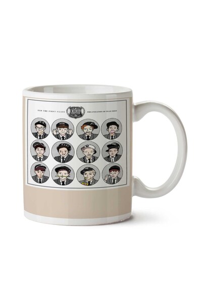 ART HEDİYE EXO XOXO Cartoon (White ver) Two Sided Printed Mug