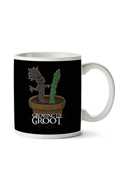 ART HEDİYE كوب مطبوع على الجانبين من Growing Up Groot Guardians Of The Galaxy