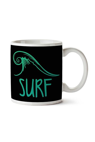 ART HEDİYE كوب مطبوع على الجانبين من Surf Waves