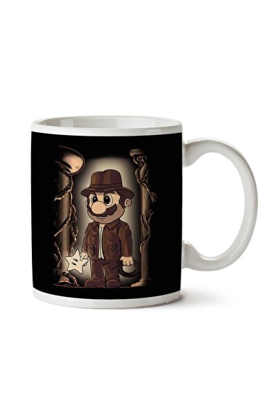 ART HEDİYE كوب ماريو ذا بلومبر أوف ذا لوست ستار إنديانا جونز مطبوع على الجانبين