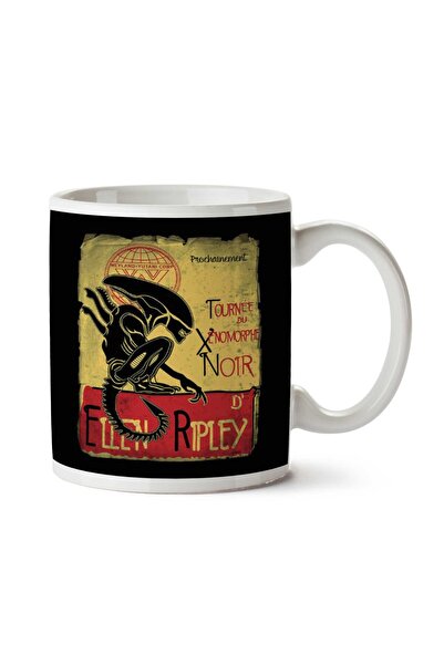 ART HEDİYE Tournee Du Xenomorphe Noir D Ellen Ripley Alien Two Side Printed M...