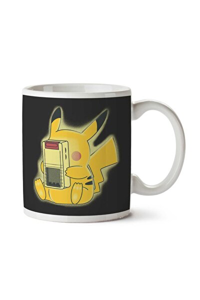 ART HEDİYE كوب بيكاتشو بلاي بدون بطاريات بوكيمون مطبوع على الجانبين