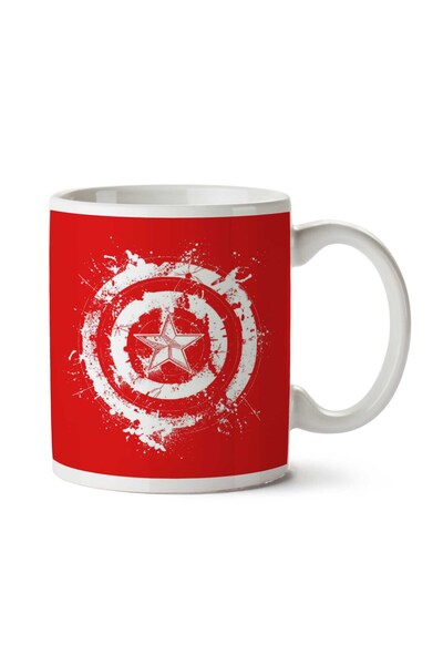 ART HEDİYE كوب مطبوع على الجانبين من Freedom Rising Captain America