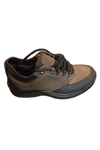 Darkwood 4032 Γνήσια δερμάτινα ραμμένα παπούτσια Nubuck Χακί