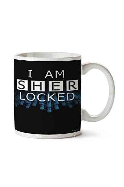 ART HEDİYE كوب مطبوع على الجانبين من I AM SHER LOCKED