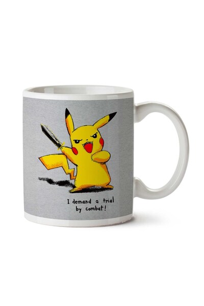 ART HEDİYE كوب بيكاتشو تريال من لعبة قتال العروش بوكيمون مطبوع على الجانبين